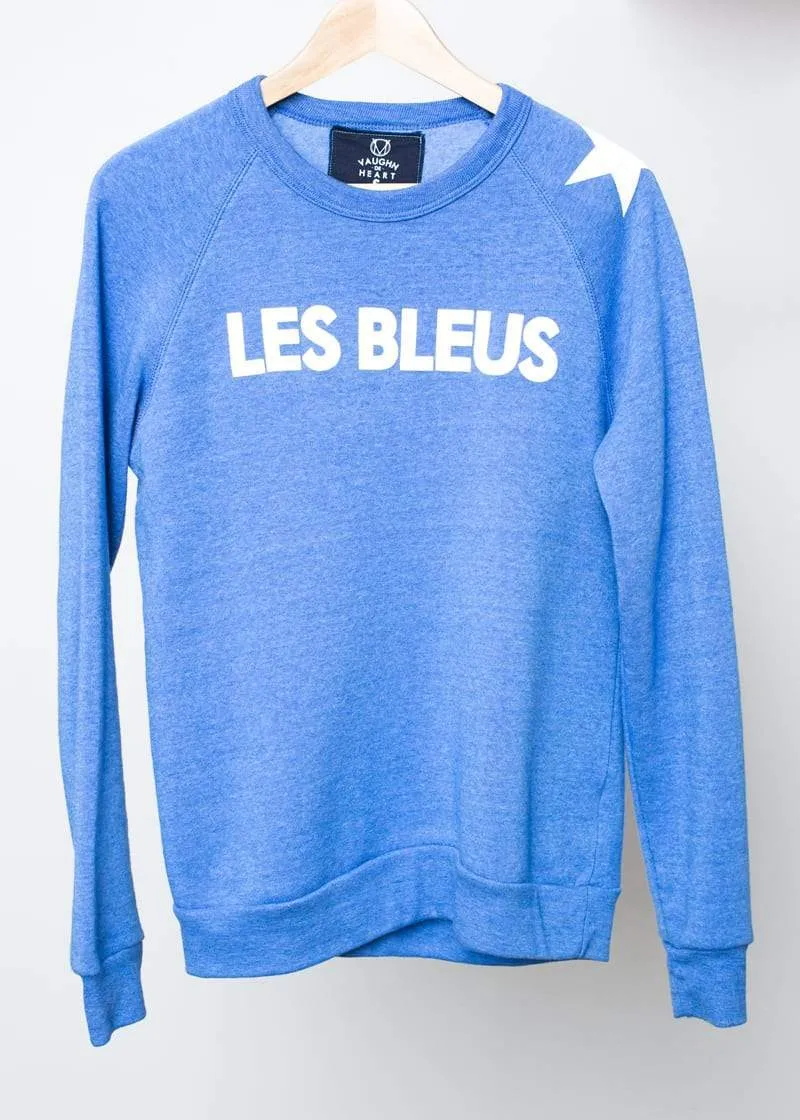 Men's - Les Bleus Heather Light Blue Crew Neck Sweater