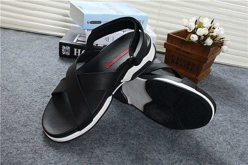 Mens Summer Leisure Straps Sandals Fashion Thick Platform