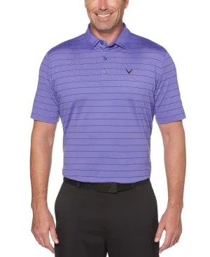 Mens Ventilated Stripe Polo with Chevron