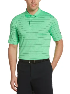 Mens Ventilated Stripe Polo