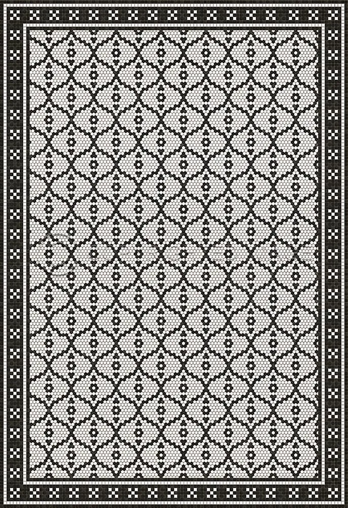 Mosaic F "Pelham Bay Park" Vinyl Floorcloth - Spicher & Co.