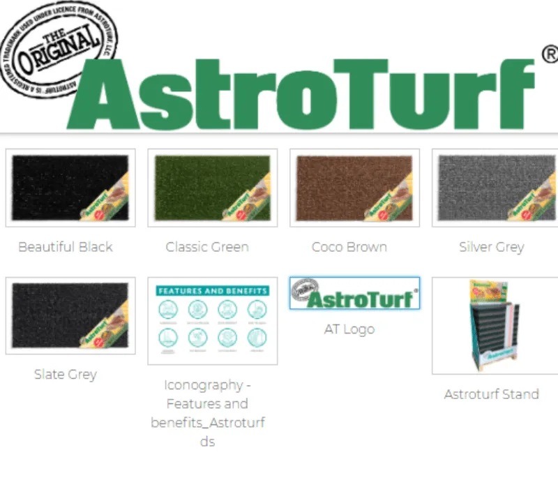 Multi-Flor AstroTurf Door Mat Beautiful Black 40x70cm