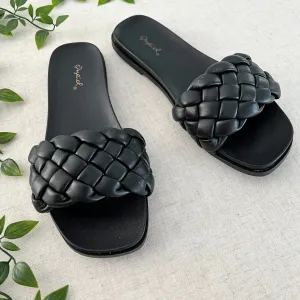 Neve Braid Sandals- Black Size 5.5