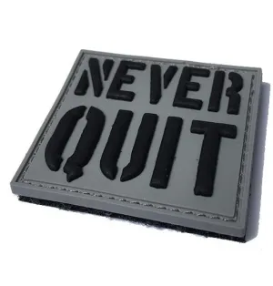 NEVER QUIT PVC MORALE PATCH