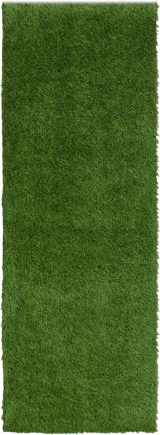 New eCarpetGallery Artificial Grass Turf Carpet Runner, Indoor Outdoor Faux Grass, Rubber Backing, 2 x 6, Green