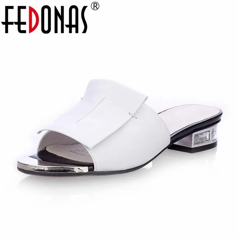 New Women  High Quality Square High Heels Pumps Genuine Leather Shoes