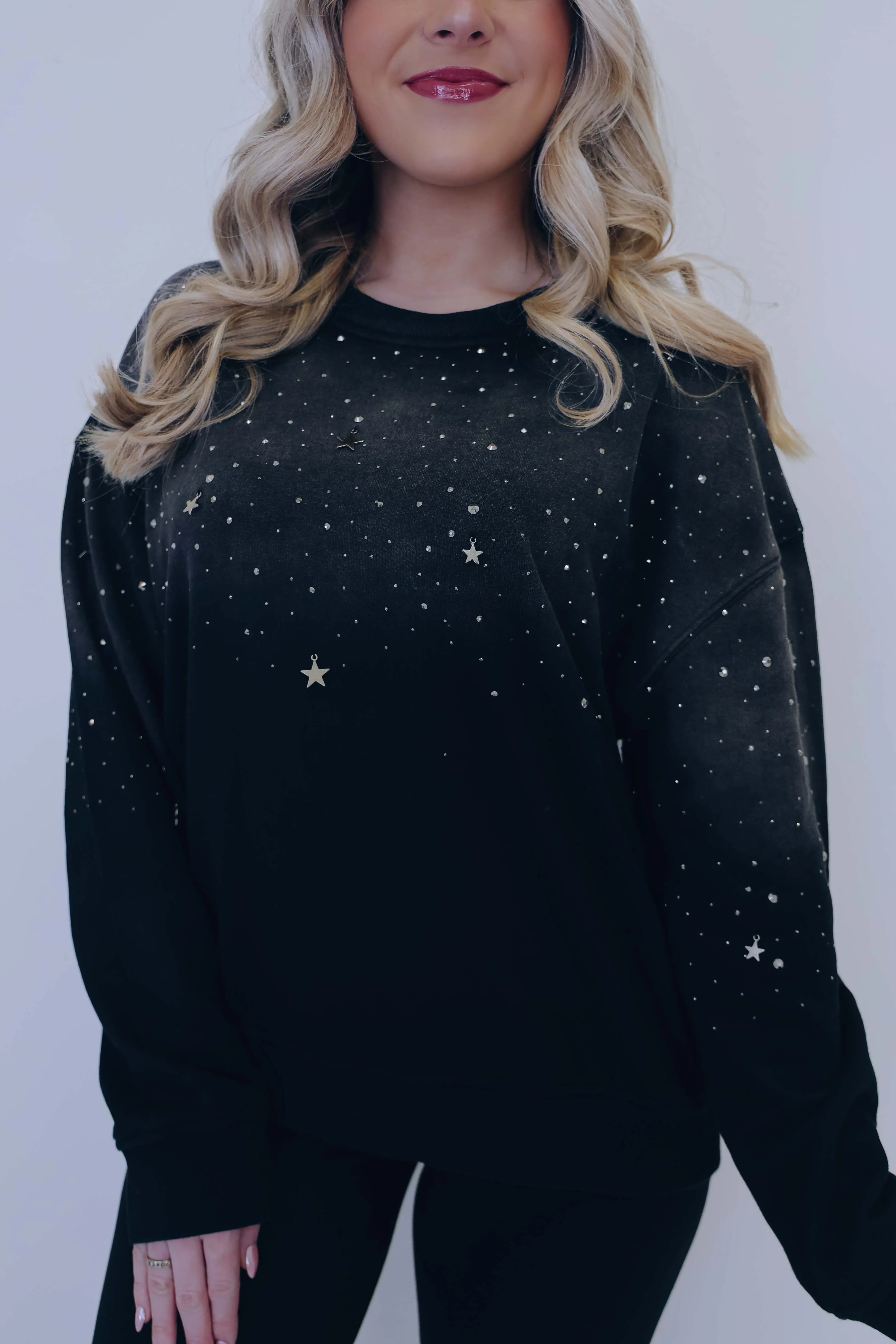 Nicole Nightfall Embellished Sweatshirt