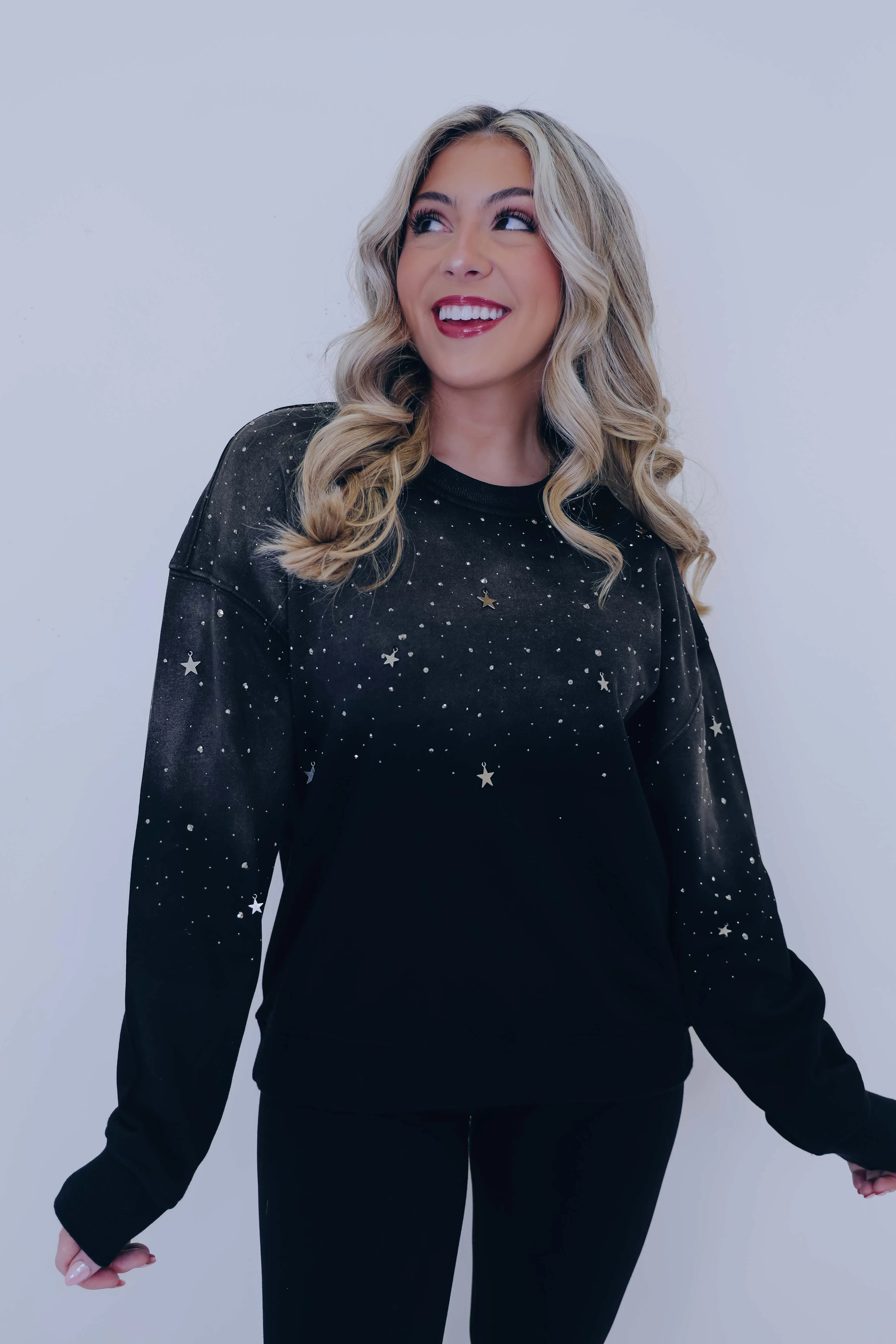 Nicole Nightfall Embellished Sweatshirt