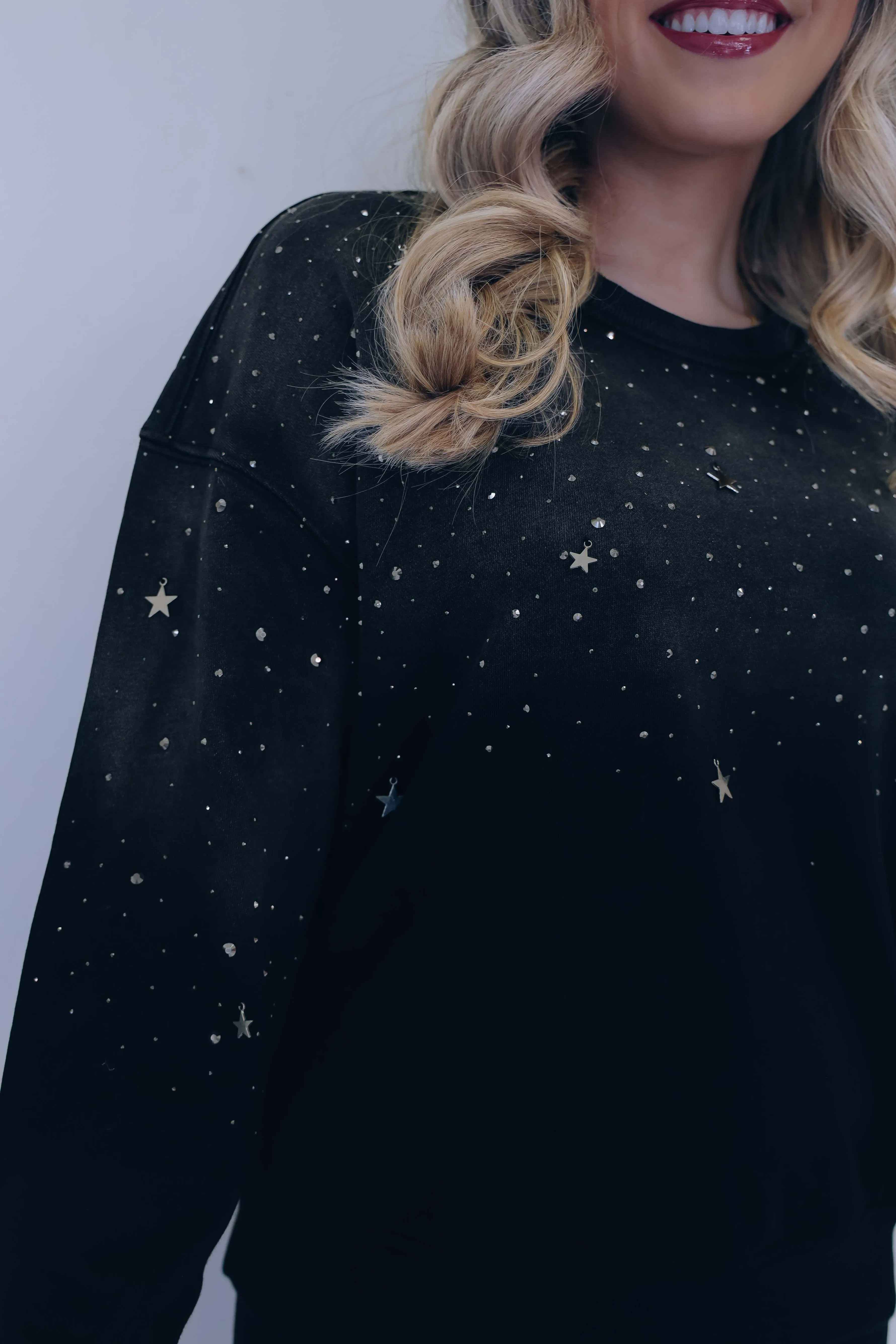 Nicole Nightfall Embellished Sweatshirt