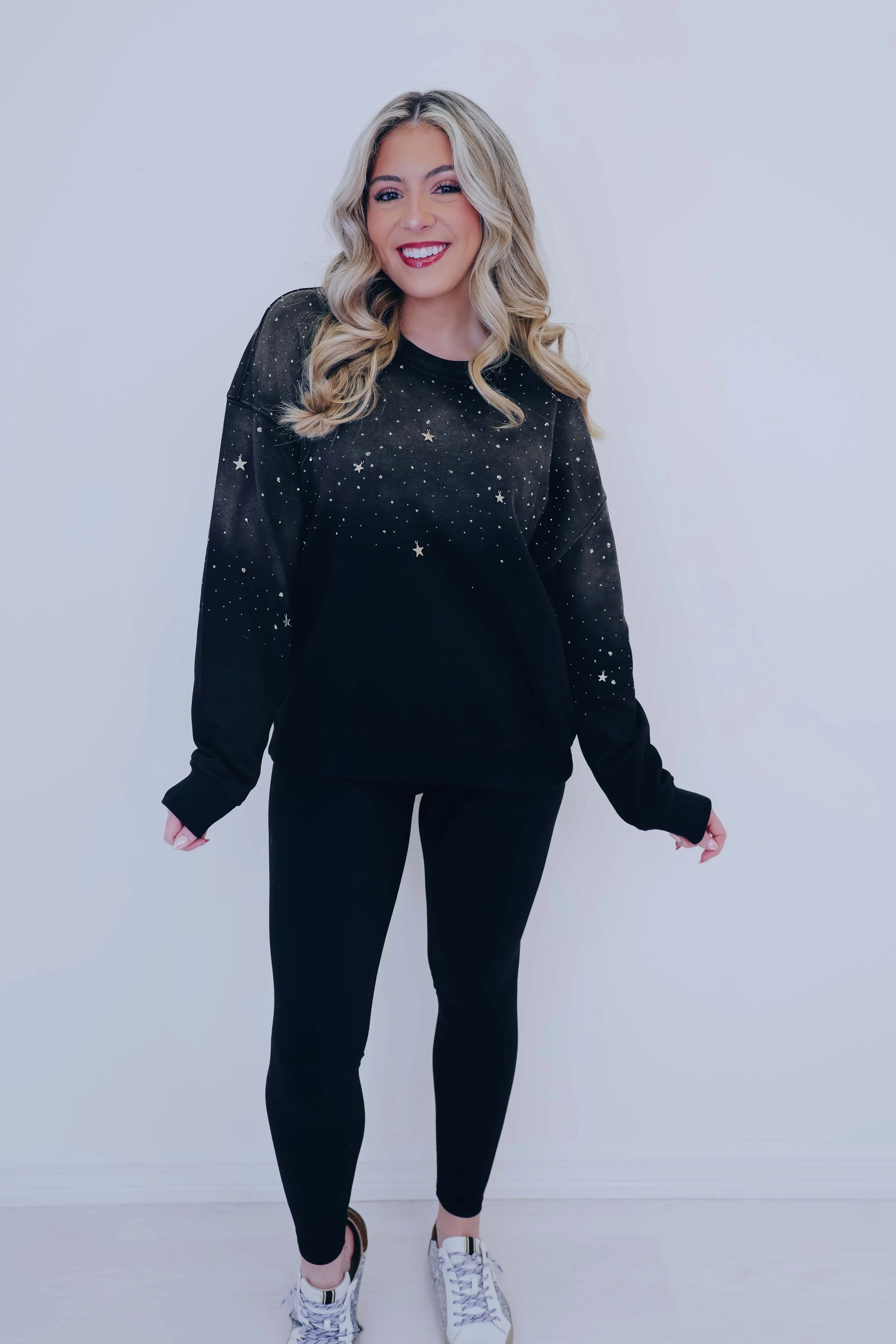 Nicole Nightfall Embellished Sweatshirt