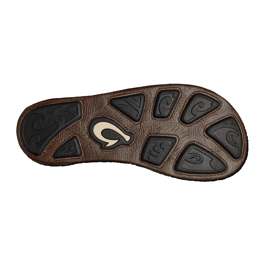 Olukai Mens Hiapo Rum Dark Wood Sandal
