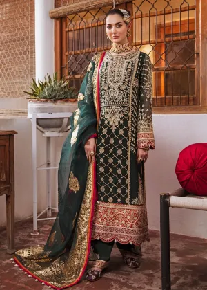 Pakistani Wedding Party Dress in Green Color #PF123