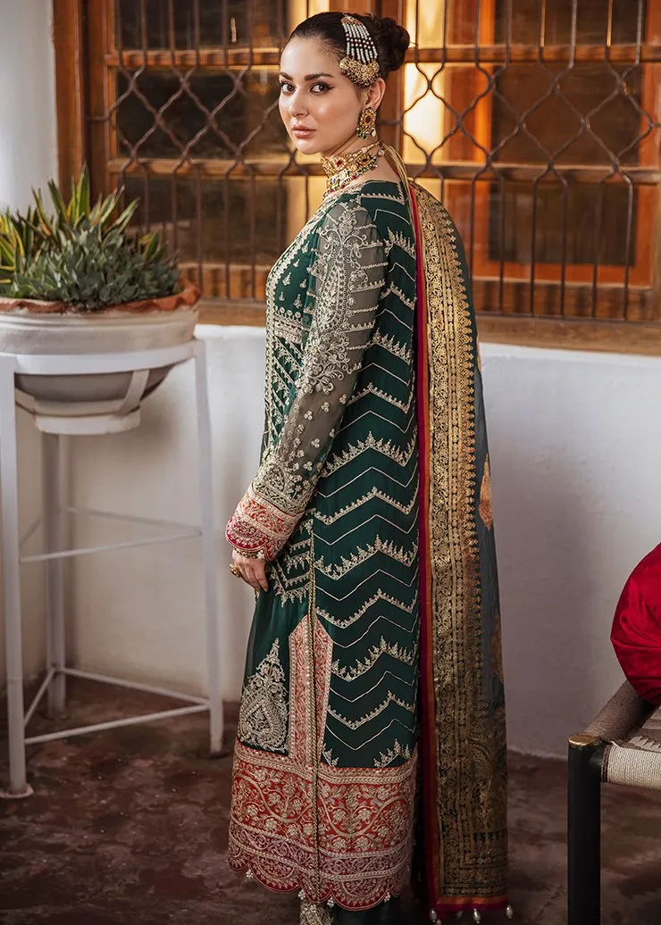 Pakistani Wedding Party Dress in Green Color #PF123