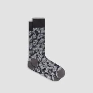 Palm Leaf Mid-Calf Socks