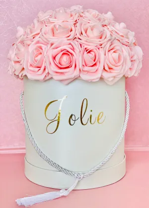 Personalized Round Rose Box