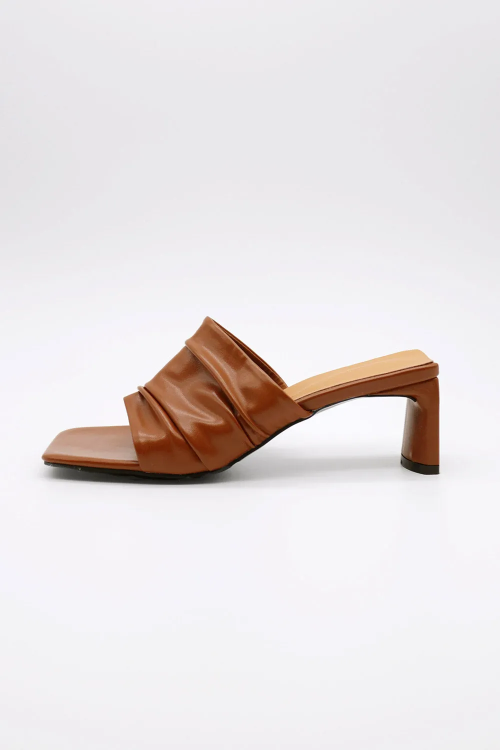 Pleather Shirring Pumps