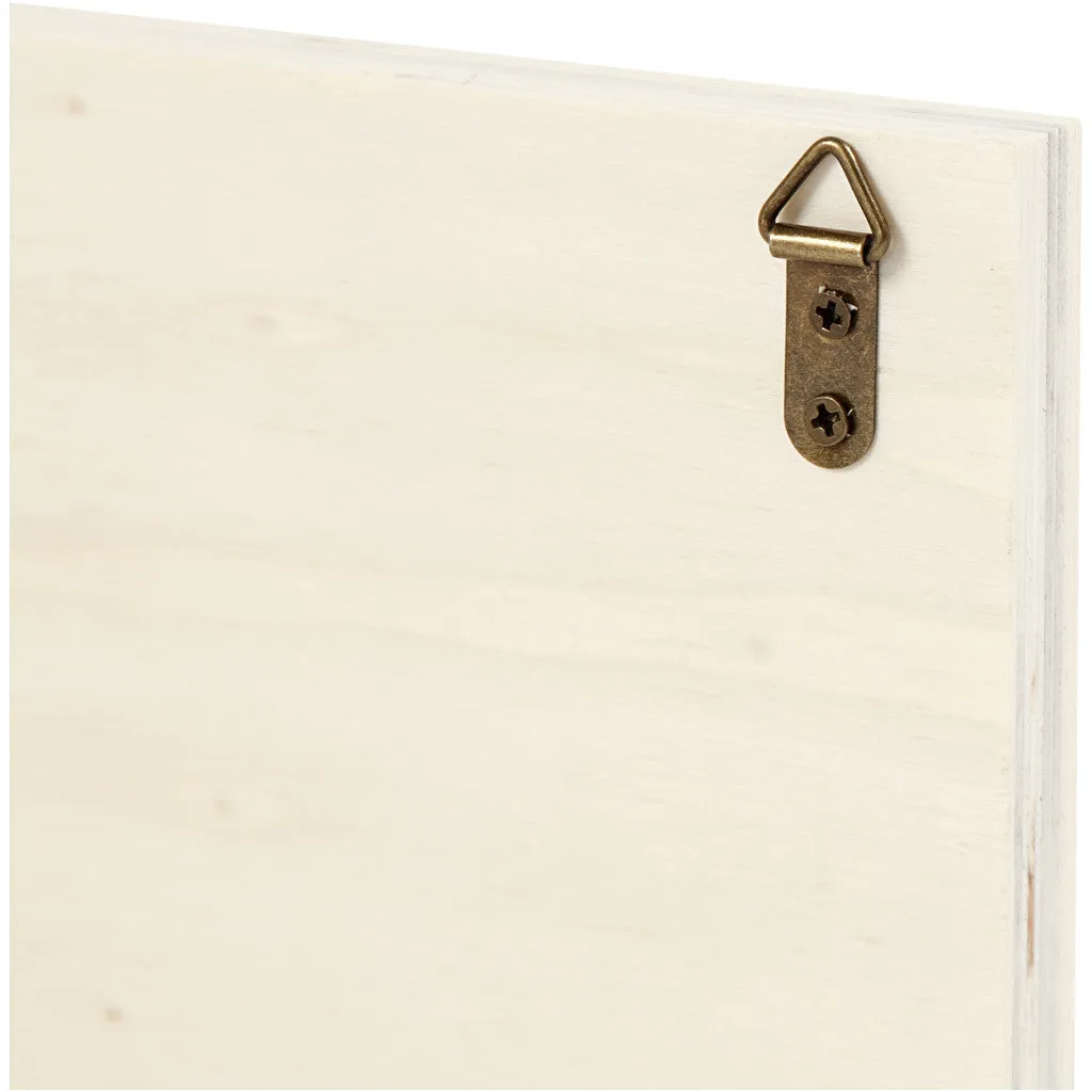 Plywood Coat Clothes Hanger Rack With 3 Metal Rivets Home Furnishings Decoration Crafts L: 30 cm