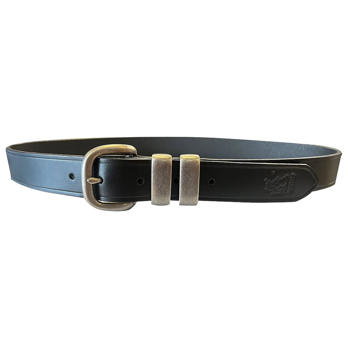 Porter 1.25 Italian Leather Belt Black with Antique Nickle