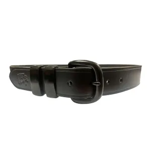 Porter 1.5 Italian Black Leather Belt with Black Buckle