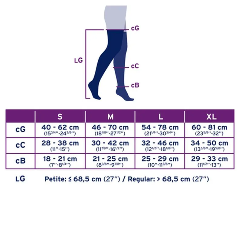 PR/1 JOBST ULTRASHEER WOMEN, THIGH HIGH W/SIL DOT BAND, 20-30MMHG, SM, HONEY, OPEN TOE