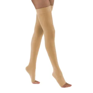 PR/1 JOBST ULTRASHEER WOMEN, THIGH HIGH W/SIL DOT BAND, 20-30MMHG, SM, HONEY, OPEN TOE