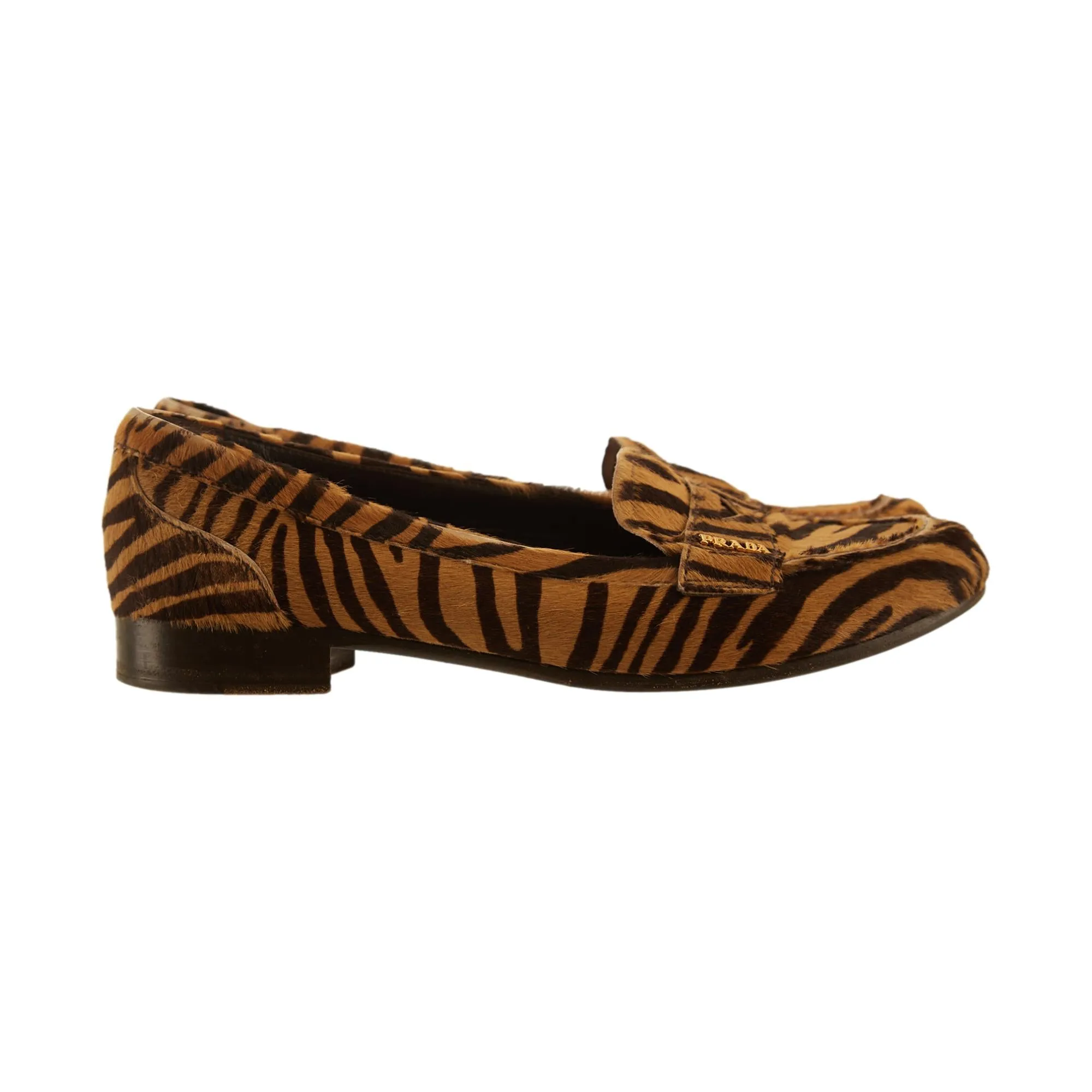 Prada Cheetah Print Calf Hair Loafers