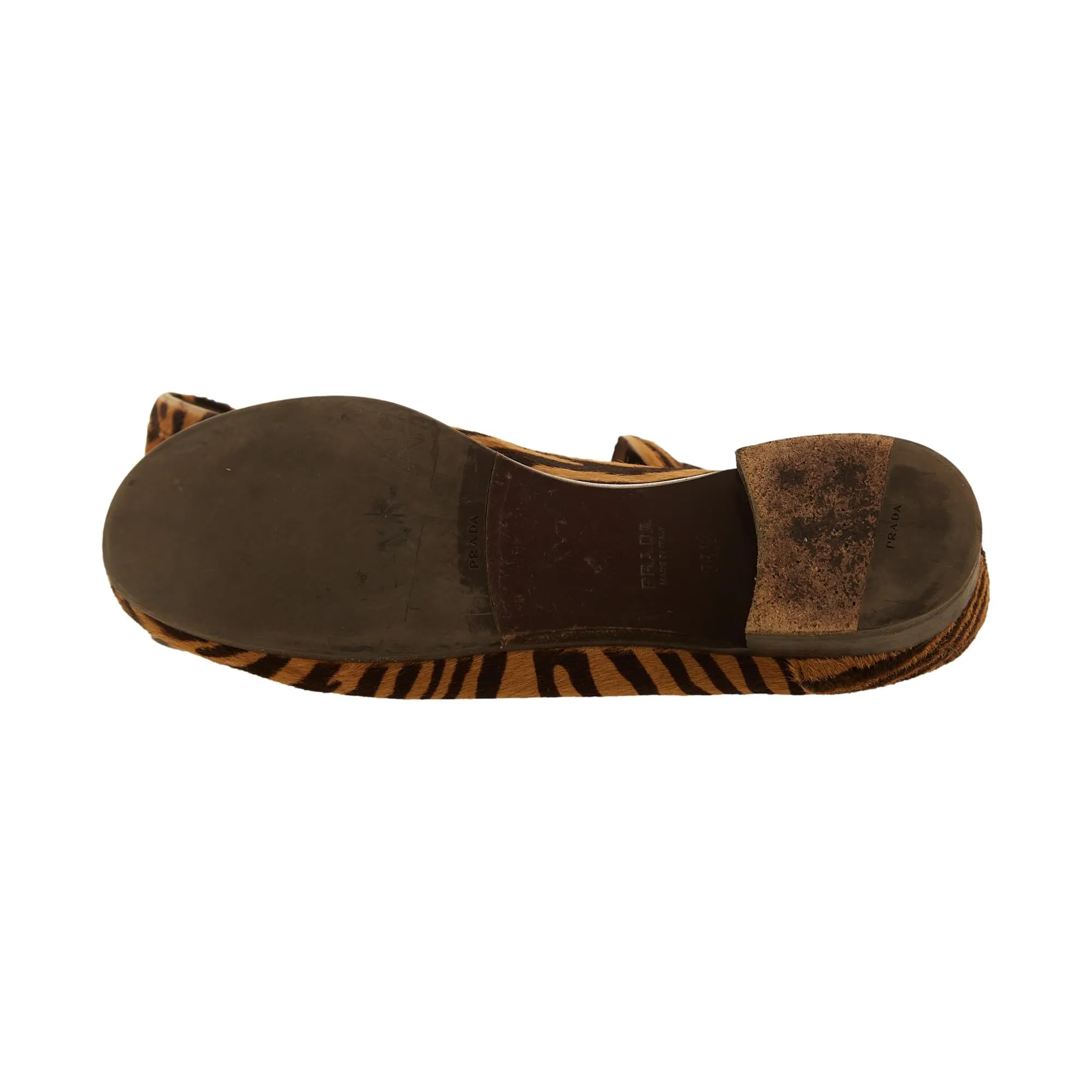 Prada Cheetah Print Calf Hair Loafers
