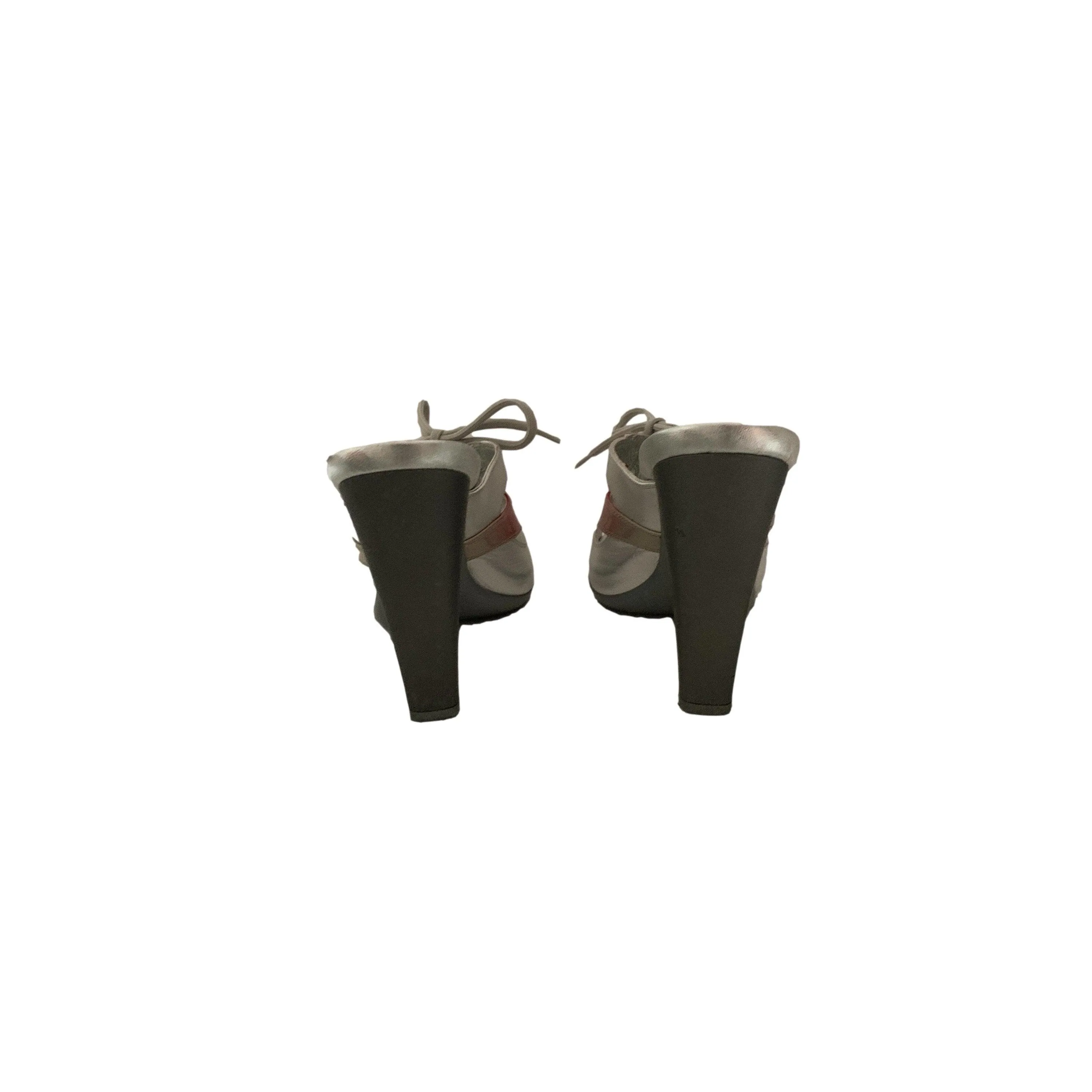 Prada Sport Metallic Logo Cut Out Heels