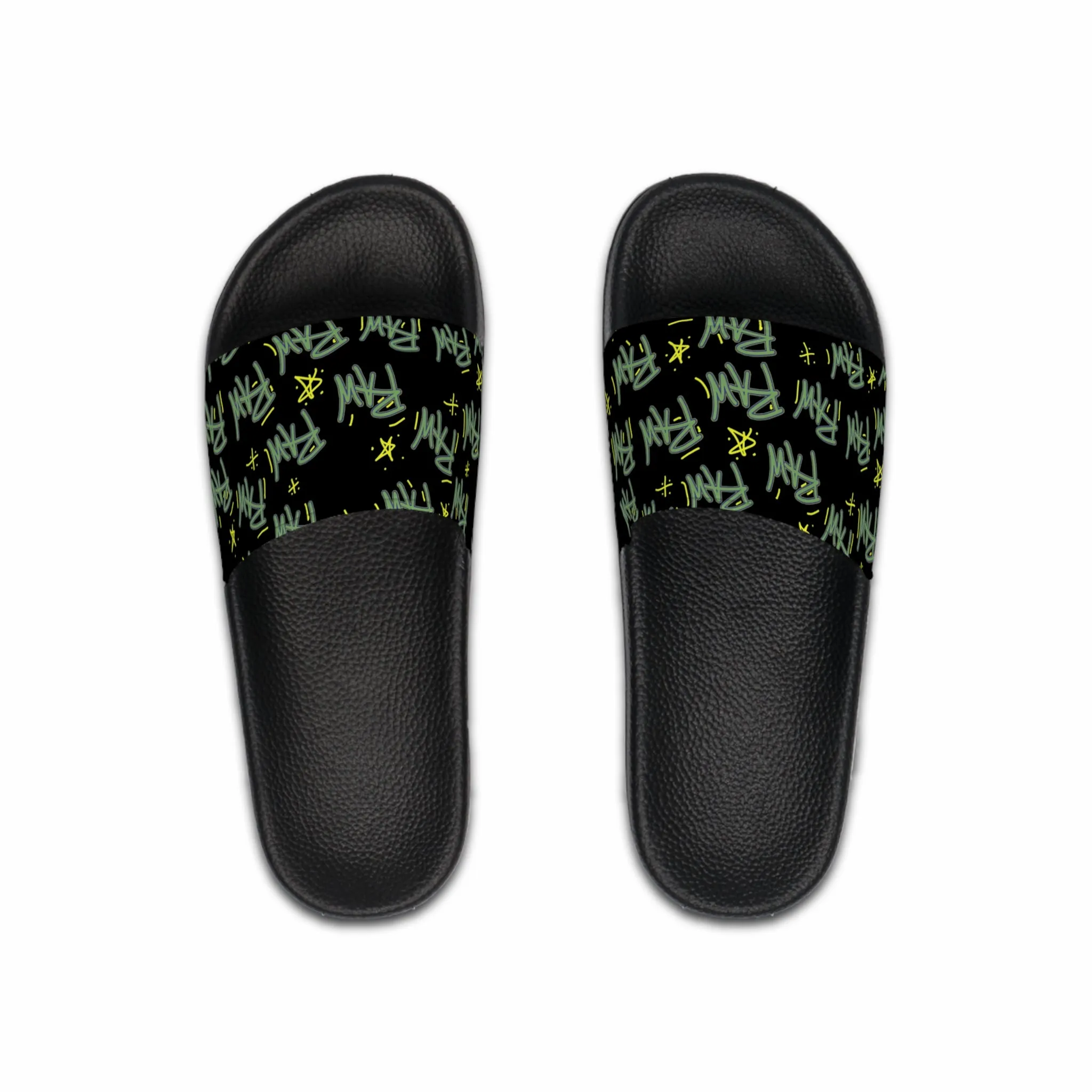 Raw Sushi "Raw star print" Slide Sandals multi/blk
