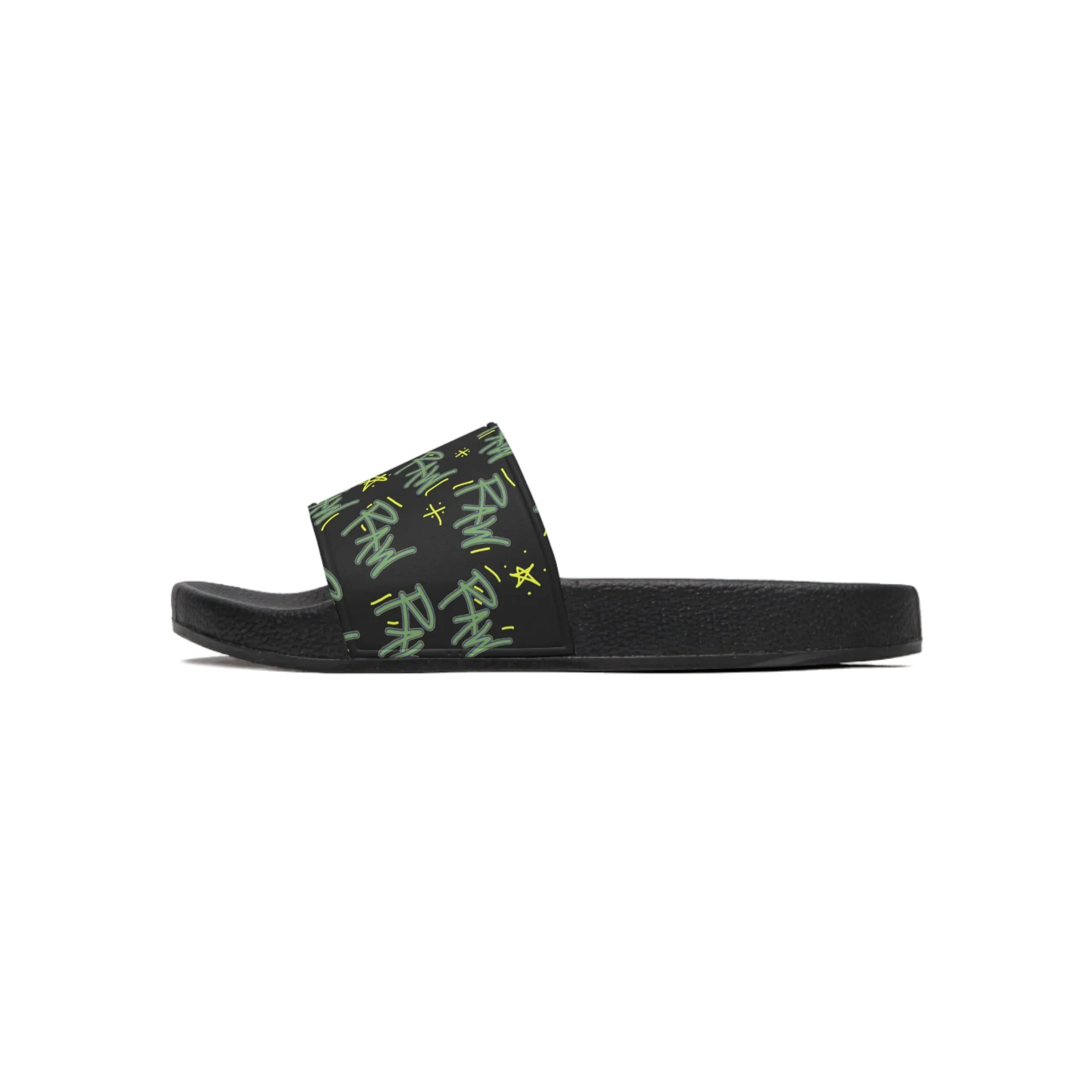 Raw Sushi "Raw star print" Slide Sandals multi/blk