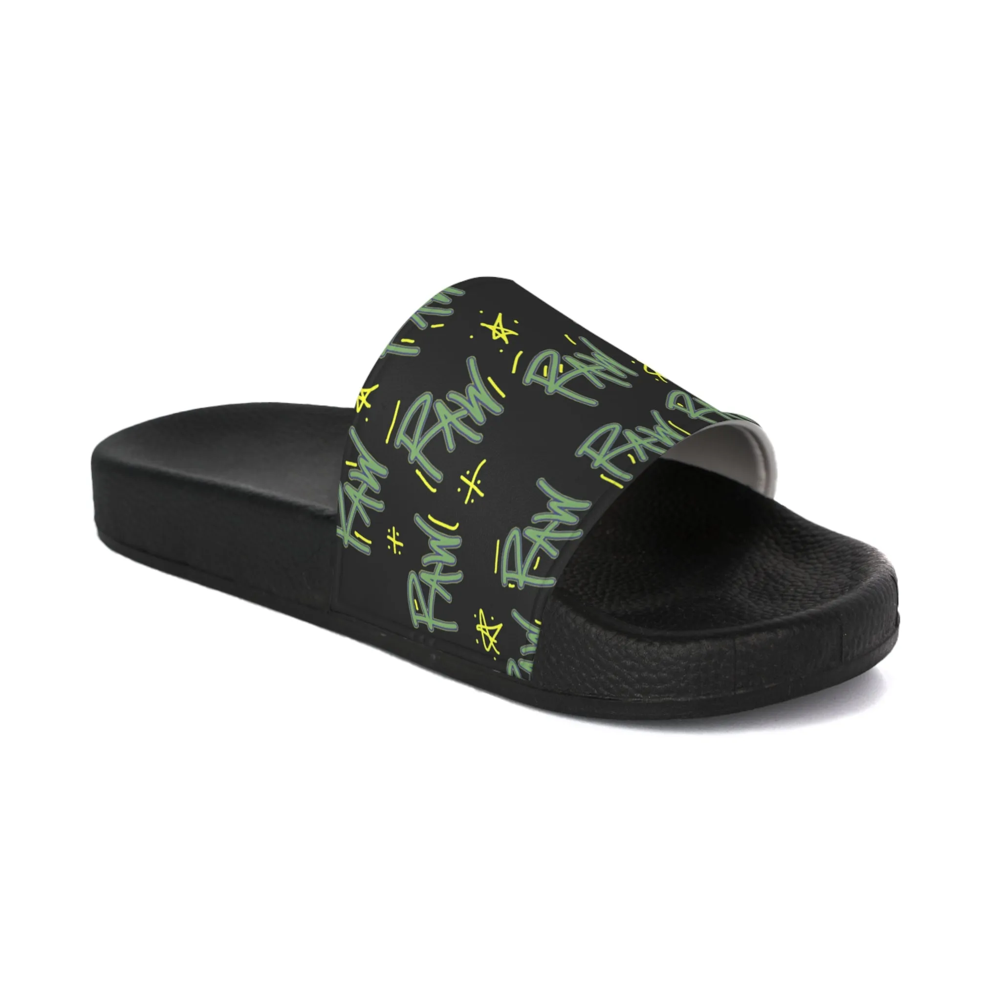 Raw Sushi "Raw star print" Slide Sandals multi/blk