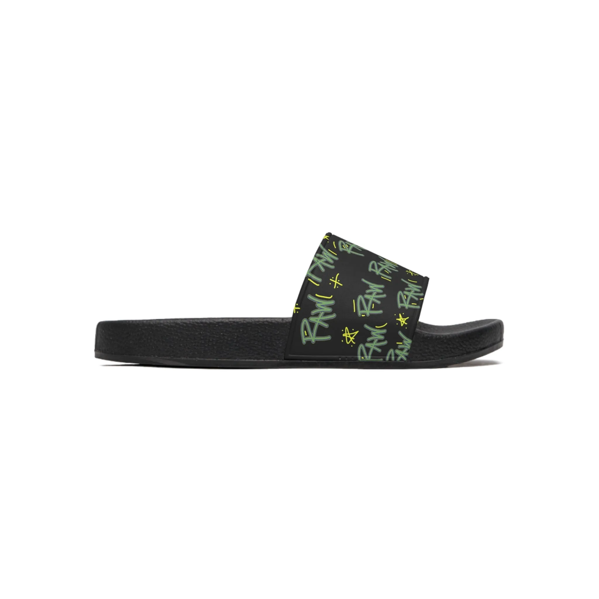 Raw Sushi "Raw star print" Slide Sandals multi/blk