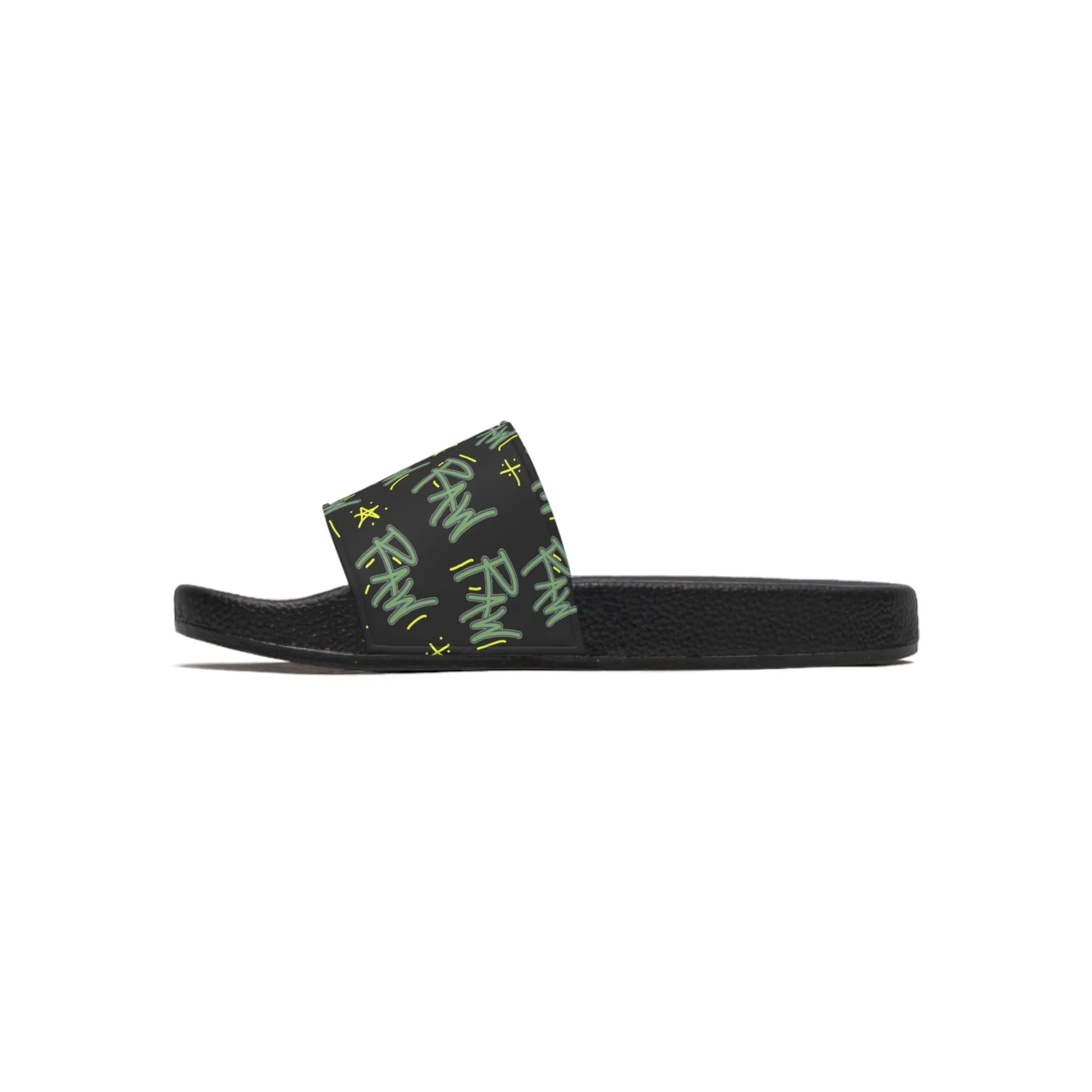Raw Sushi "Raw star print" Slide Sandals multi/blk