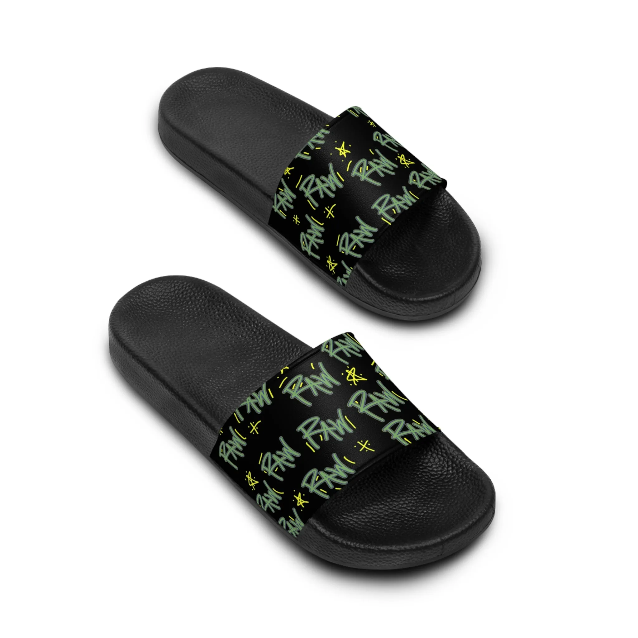 Raw Sushi "Raw star print" Slide Sandals multi/blk