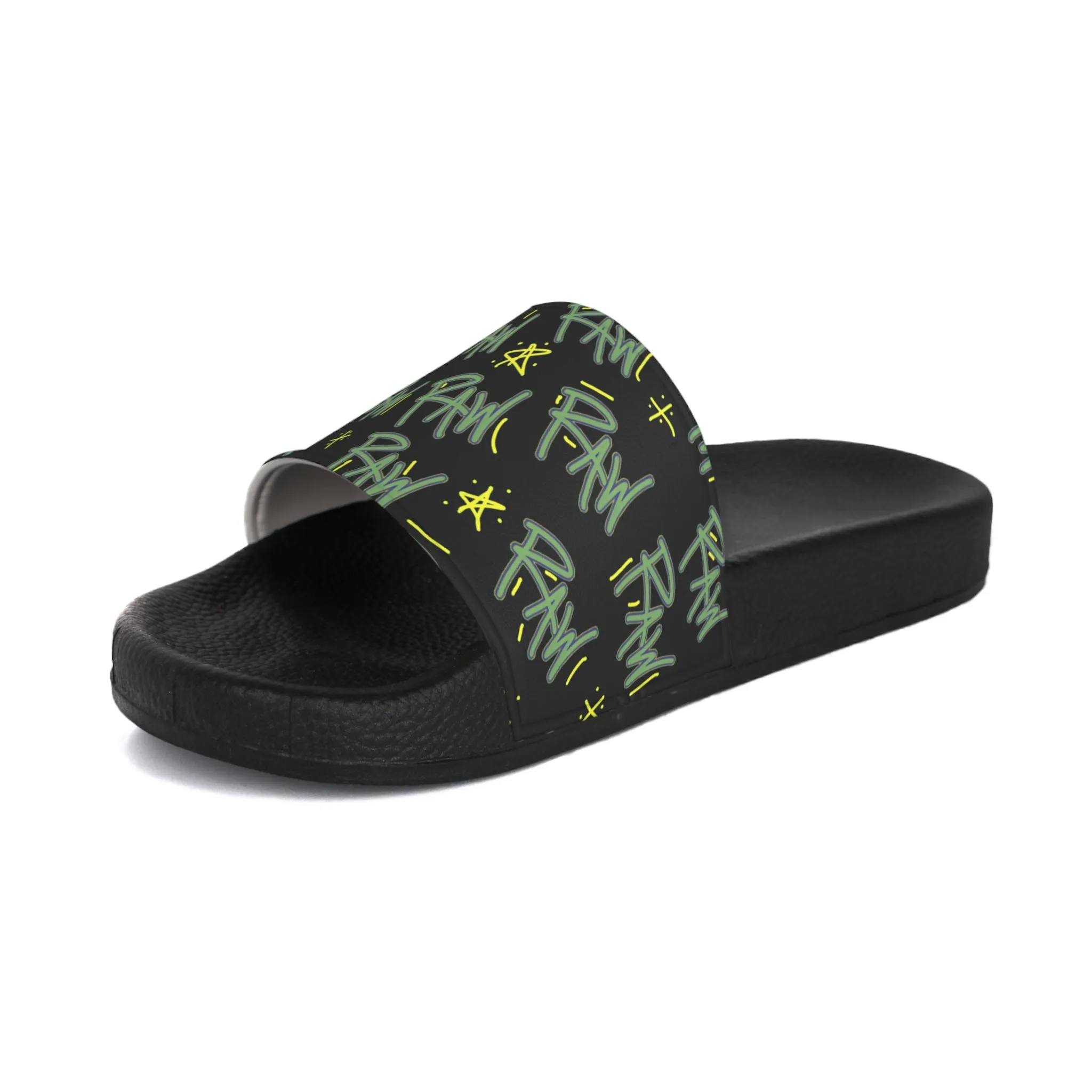 Raw Sushi "Raw star print" Slide Sandals multi/blk