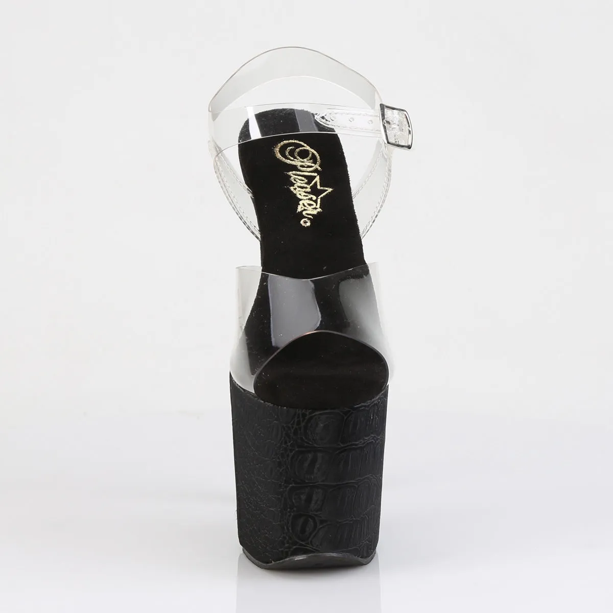 RAZZLE-808WR  Clear/Black Reptile Print