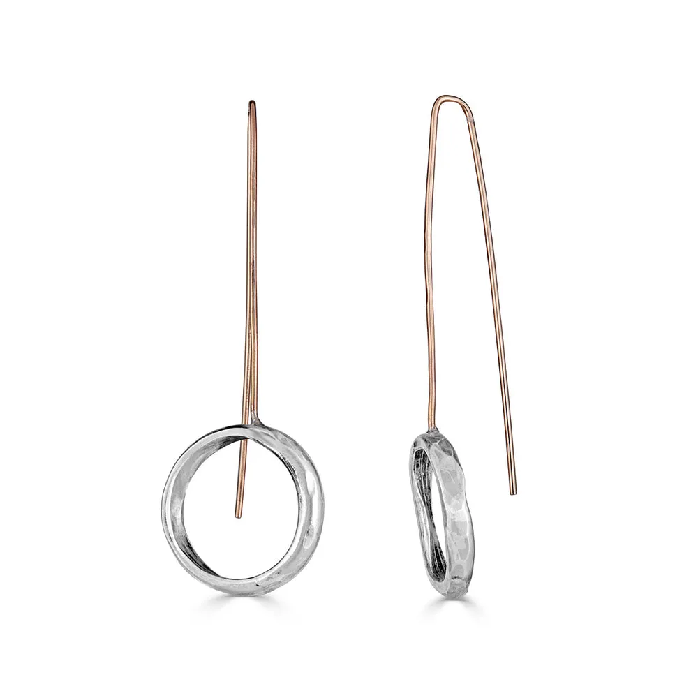 Recycled Sterling Silver Open Oval Earrings