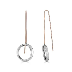Recycled Sterling Silver Open Oval Earrings