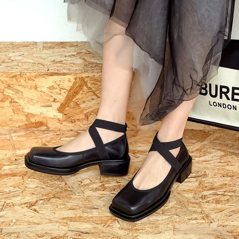 Retro Classic Strap Belt Buckle Female Summer Shoes