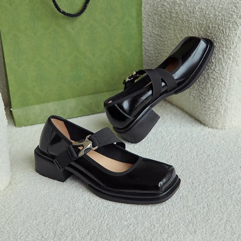 Retro Classic Strap Belt Buckle Female Summer Shoes