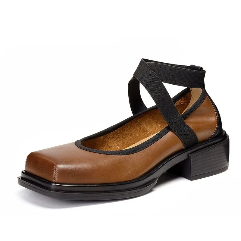Retro Classic Strap Belt Buckle Female Summer Shoes