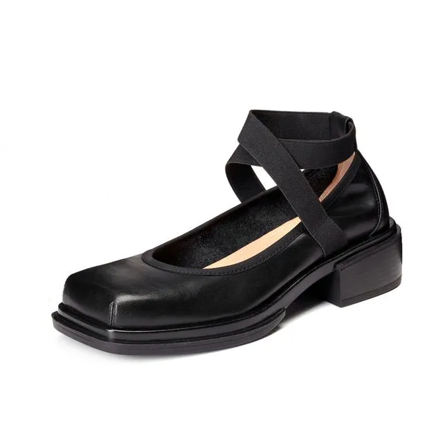 Retro Classic Strap Belt Buckle Female Summer Shoes