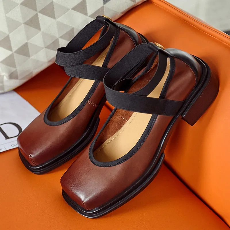 Retro Classic Strap Belt Buckle Female Summer Shoes