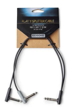 RockBoard Flat Patch Y Splitter Cable, 30 cm / 11 13/16"