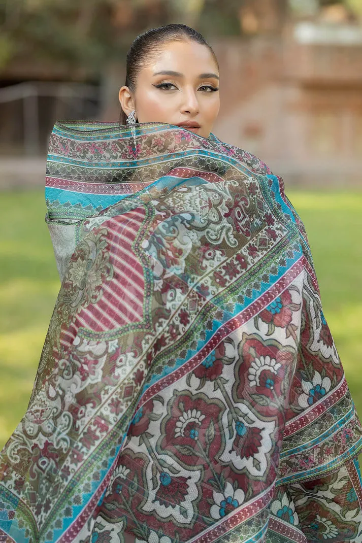 Royal Aqua Green Embroidered Pakistani Salwar Kameez Dupatta Suit