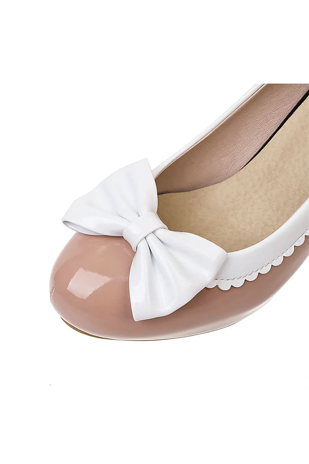 Roycebridal Retro Bowknot High Heels Shoes