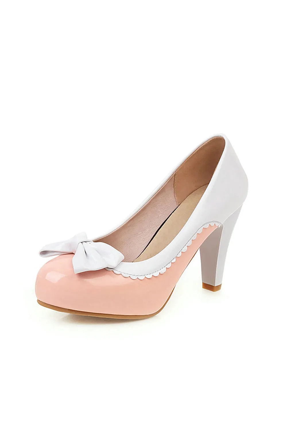 Roycebridal Retro Bowknot High Heels Shoes