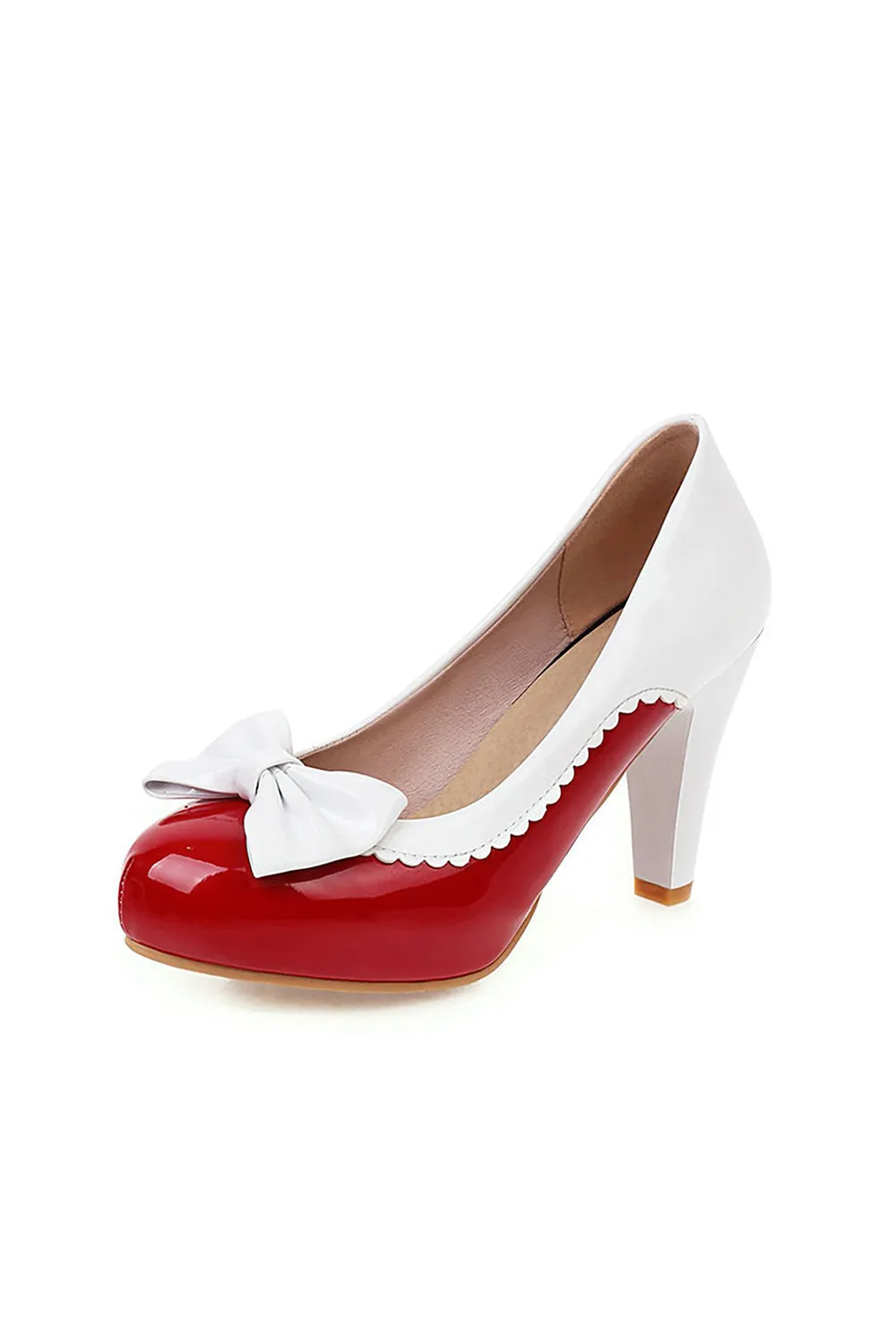 Roycebridal Retro Bowknot High Heels Shoes