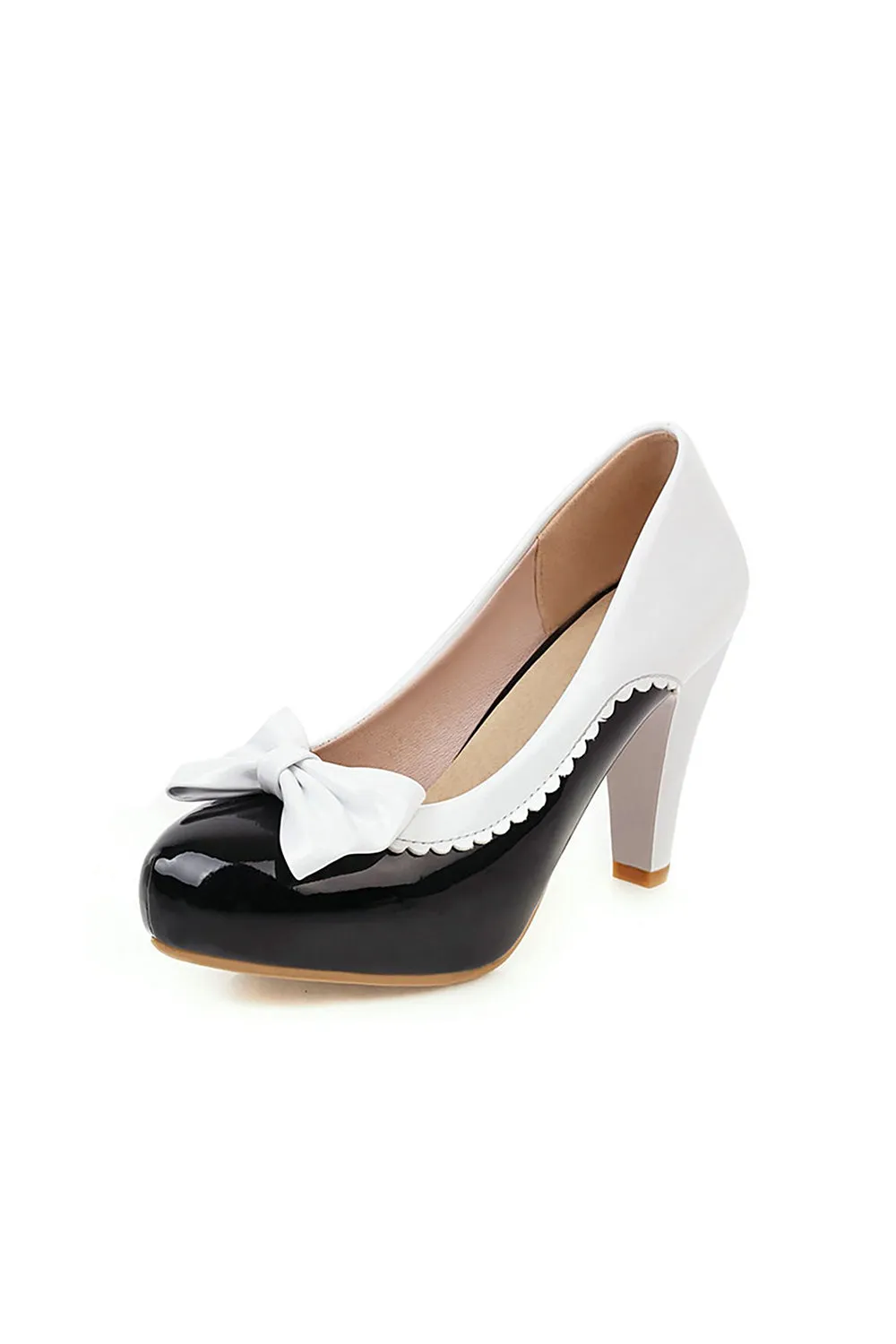 Roycebridal Retro Bowknot High Heels Shoes