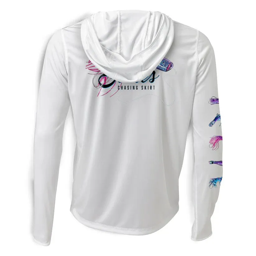 Scales Chasing Skirts Hooded Performance - White